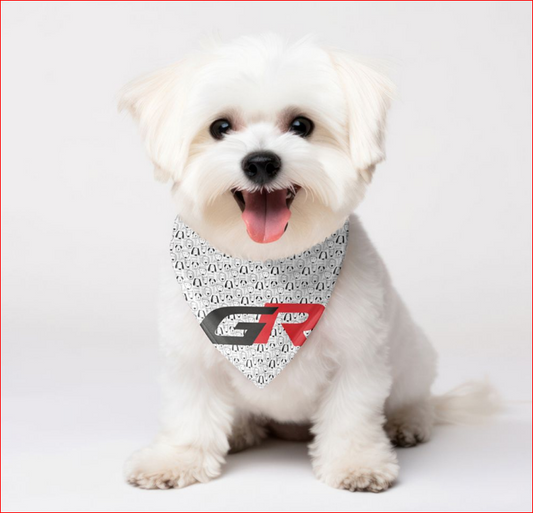 GR BLK & WHT DOG BANDANA